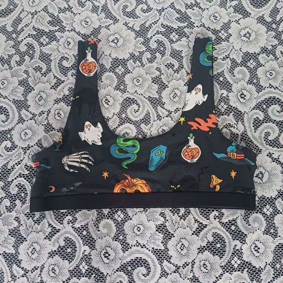 Cute Halloween Magic Spell Print MeUndies Sports Bra - Picture 1 of 13